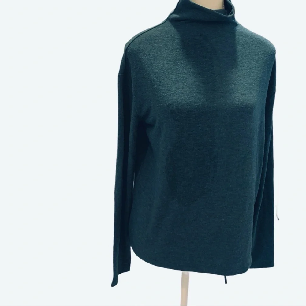 Wilfred Free Oversized Polo Neck Sweater in Green XS - Picture 6 of 8